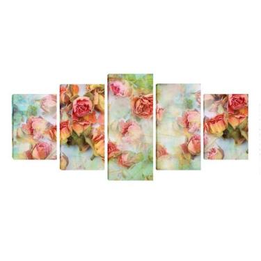 Imagem de Quadro 70X150cm Em Impressão Digital  Floral Rosas  Atelier Valverde