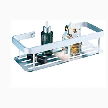 Imagem de Montagem na parede, acabamento cromado, material de aço inoxidável, prateleira de vidro para banheiro, acessórios de lavatório