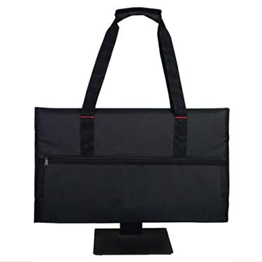 Imagem de Bolsa de viagem acolchoada para monitor de computador de mesa portátil para monitores universais de 24 polegadas telas LCD/TVs com acessórios, bolsos, alça de ombro