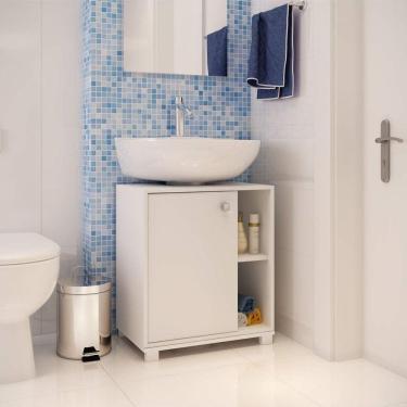 Imagem de Gabinete de Coluna para Banheiro Versa BRV Móveis Branco