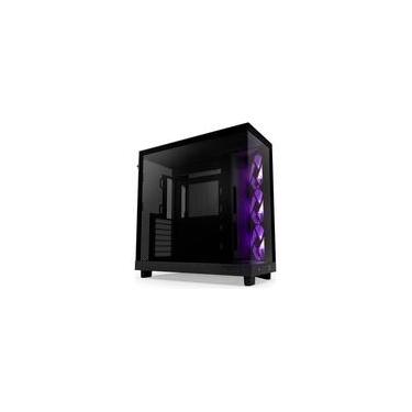 Imagem de Gabinete Gamer NZXT H6 Flow Edition, Mid Tower, RGB, ATX, Lateral em Vidro, Com Fans , Preto - CC-H61FB-R1