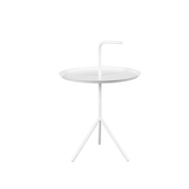 Imagem de Mesa de sala de estar mesa lateral mesa de canto mesa de chá ferro forjado pequena mesa de centro sofá mesa lateral (cor: branco) hopeful