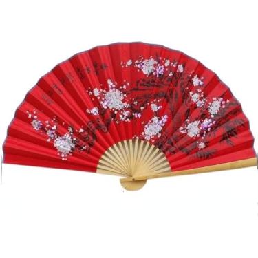 Imagem de Ventilador dobrável super grande, enorme, ventilador de papel chinês, decoração, pendurar parede na alfândega nacional, arranjo de casamento