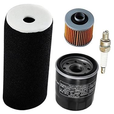 Imagem de LIYYOO 1UY-14451-00-00 Kit de velas de ignição de filtro de óleo de filtro de ar, compatível com filtro de ar Yamaha Grizzly 660 YFM660 4x4 2002-2008 YFM660