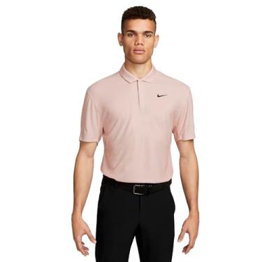 Imagem de Nike Camisa polo masculina de golfe Dri-Fit Tiger Woods, Rosa Oxford/Barely Rose/Preto, XXG