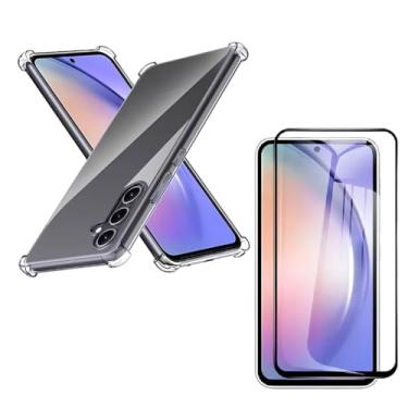 Imagem de Capa Capinha Anti Impacto + Película de Vidro Temperado 3D Para Galaxy A54 Tela De 6,4 Polegadas - (Bluepink)