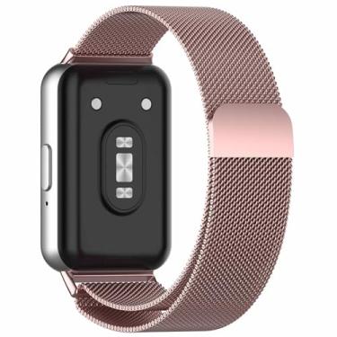 Imagem de Pulseira Magnetica-Milanese LTIMPORTS, compativel com Galaxy Fit 3 Sm-R390 (Rose-Pink)