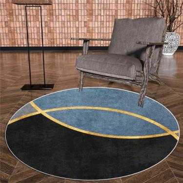 Imagem de Tapete redondo cinza para sala de estar, tamanho grande, antiderrapante, decoração de quarto infantil, cadeira suspensa, fiapos yx17, grátis 16,160cm, 62,9 pol.