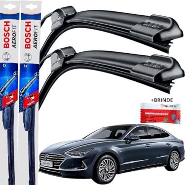 Imagem de Par Palheta Limpador Parabrisa Dianteiro Silicone Bosch Paleta Hyundai Sonata 2010 á→ 2024
