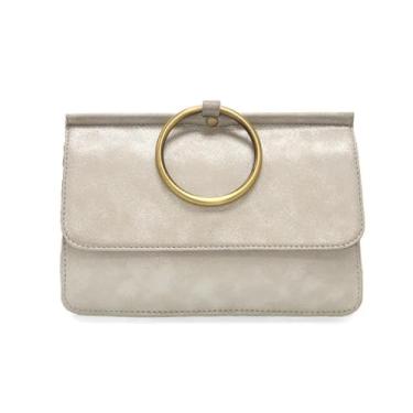 Imagem de Joy Susan Bolsa feminina Aria Ring Crossbody -, Prata metálica.