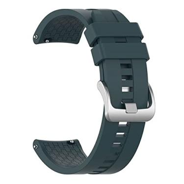 Imagem de Estilo no Pulso, Pulseira 22mm compatível com Zeblaze Btalk 3, Btalk 3 Plus ou Btalk 3 Pro - Silicone Style cor:Verde Escuro