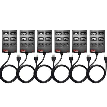 Imagem de Filtro De Linha 6 Tomadas Ferro Ultra Resistente Cabo PP (3x2,5mm) CBI / R6 (2, Tomadas 10A Plug 20A)