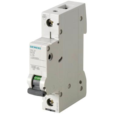 Imagem de Disjuntor C Monopolar 5SL3 - Siemens | 6A 5SL3106-7MB
