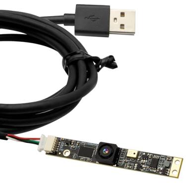 Imagem de ELP Módulo de câmera USB de 8 MP com microfone, câmera de PC 4K para computador, câmera Lightburn 2448P para gravador a laser, mini tira, câmera de segurança CCTV, USB para Raspberry Pi (lente sem