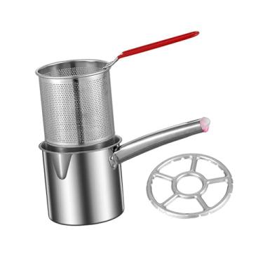 Imagem de Gralara Fritadeira de aço inoxidável com cesta, fritadeira de óleo profundo para restaurante, cesto cesto 1.8L