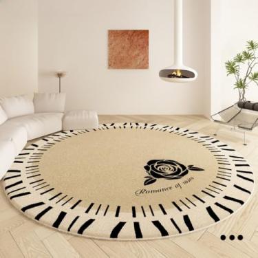 Imagem de Tapete redondo para mesa de café, lavável, resistente à sujeira, para sala de estar, vestiário, decoração macia, 8, diâmetro 160cm