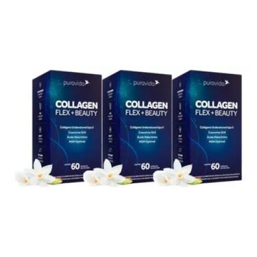 Imagem de 3x Collagen Flex Beauty Pura Vida Colágeno Tipo2/msm/coq10