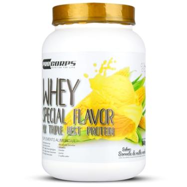 Imagem de Whey Protein 840g - 21g Proteína - Zero Açúcar (840g, Sorvete de Milho)