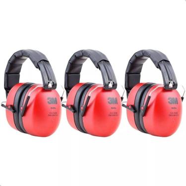 Imagem de Kit 3 Abafador 3M Muffler Concha Protetor Auricular 21DB