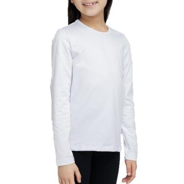 Imagem de Camiseta Térmica Infantil Segunda Pele Thermo Fine Branca-Unissex
