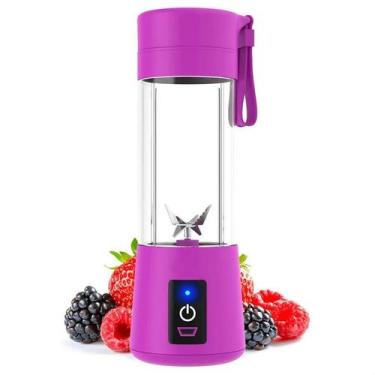 Imagem de Mini Mixer Juice 320Ml Usb 6 Lâminas Roxo - Juicer