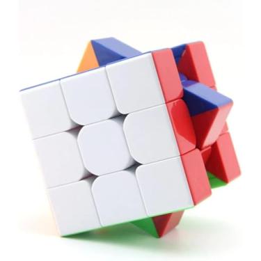 Imagem de Cubo Mágico Profissional 3x3x3 Stickerless - Moyu Meilong Speedcubing Multicor: O Desafiador Definitivo para Cubers!