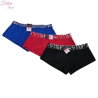 Imagem de Kit 10 Calcinhas Box Boxer Shortinho 100% Algodão Não Marca Na Roupa C