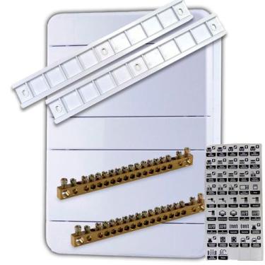 Imagem de Quadro Distribuição 16 Disjuntor Din Embutir Chumbar com Barramentos -