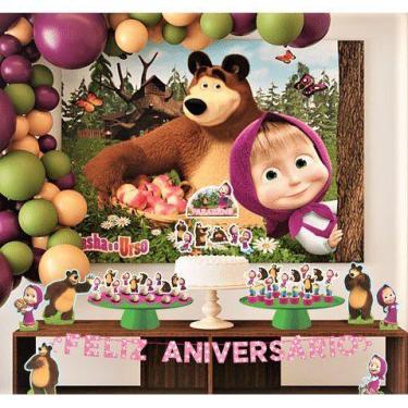 Imagem de Painel Decorativo festa Masha e o Urso TNT 1,40 cm - Piffer & Cia