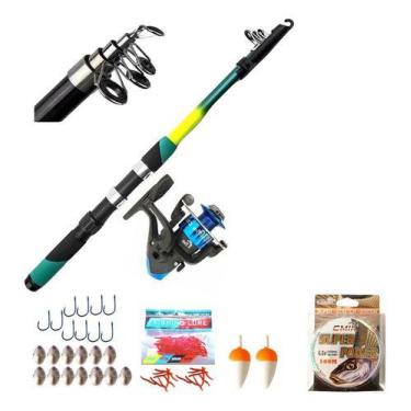 Imagem de Kit Pescaria Completo Vara De Pesca Molinete Anzol Linha  - Cimik
