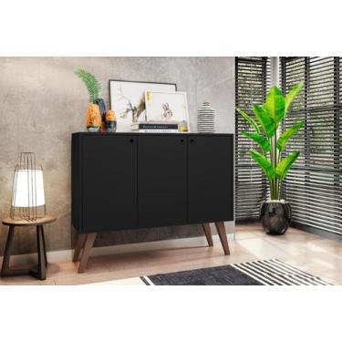 Imagem de Aparador Buffe Retro 3 Portas Preto Congo Casa Moderna - Casa Moderna 