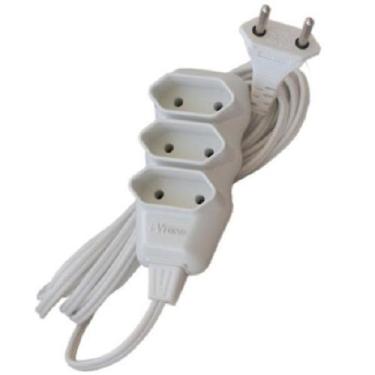 Imagem de Extensão Régua Elétrica Filtro De Linha Tripla 3M Reforçada - Luster