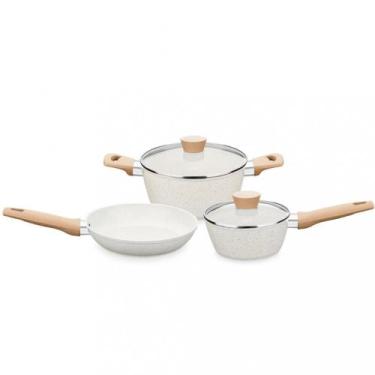 Imagem de Conjunto de Panelas MTA Carmela 3 Peças, Vanilla