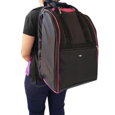Imagem de Raqueteira Mochila Feminina Rosa para 3 Raquetes Beach Tennis - CK Pre