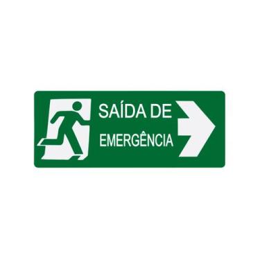 Imagem de Placa de Sinalização Saída de Emergência (Direita) - LM Balcôes