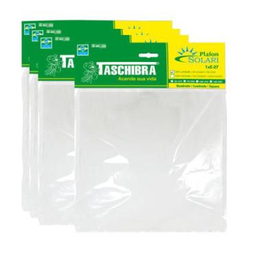 Imagem de 4 Plafon Solari Quadrado Branco Para 2 Lâmpadas E27 Bivolt - Taschibra