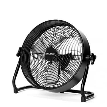 Imagem de Ventilador de piso sem fio de alta velocidade MANUSGE 30,48 cm de velocidade ajustável operado a bateria resistente bastante metal portátil para casa/quarto/viagem/acampamento/garagem