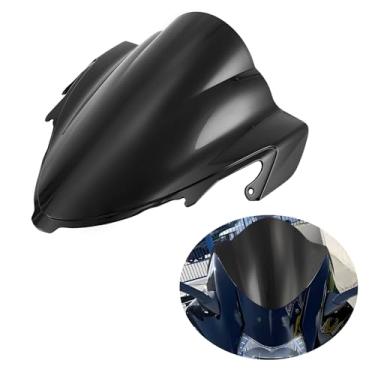 Imagem de PSLER Para-brisa de motocicleta para Hayabusa GSXR1300 2021 2022, Hayabusa para-brisas defletor de carenagem frontal para GSXR 1300 GSX-R GSX-R1300 2021 2022 (preto)