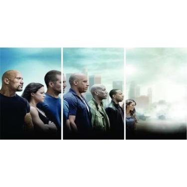 Imagem de Quadro Decorativo 120x60 3 Peças Velozes E Furiosos Mdf 6mm - NEYRAD