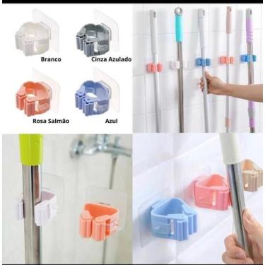 Imagem de Kit 8 Suporte Porta Vassoura Auto Adesivo - FERRAGENS