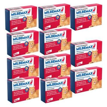 Imagem de Combo 11 Milbemax Vermifugo Para Gatos De (2 A 8 Kg) -2 Comp - Elanco