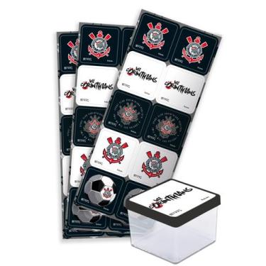 Imagem de Adesivo Quadrado Caixinha Festa Corinthians 30 Uni Festcolor - Inspire