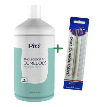 Imagem de Kit Amolecedor Comedões Cravos Emoliente 1 Litro Buona Vita Pro Com Ex
