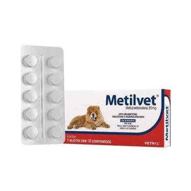 Imagem de Anti-inflamatório Metilvet 10 Comprimidos Vetnil para Cães e Gatos - 2