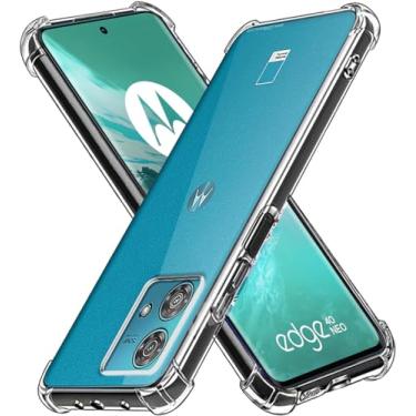 Imagem de USTIYA Capa para Motorola Moto Edge 40 Neo Clear TPU quatro cantos capa protetora transparente macia