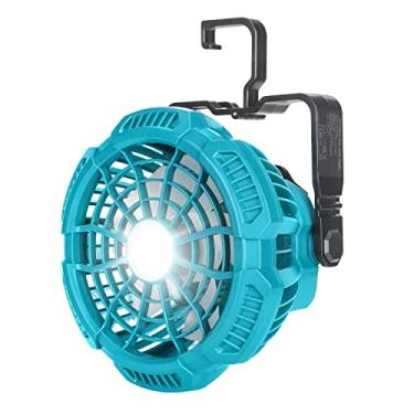 Imagem de Gerttilyon Para ventilador Makita 18V, motor sem escova sem fio de 3 velocidades de baixo ruído para acampamento, academia, garagem, viagem, escritório, quarto (MT-FC103 FAN)