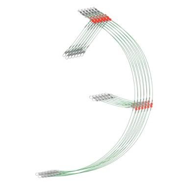 Imagem de AIRKOUL 12/24 peças Mono Leader Rigs - Pesca de surf alta baixa, encaixes, giros, contas, 1/2 braço para isca, isca, anzol, sal/água doce (leader-STGN01-2armX12)