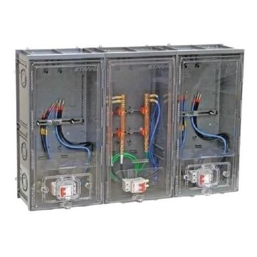 Imagem de Caixa De Luz Para 2 Relógio Padrão Aes Enel/eletropaulo - plasmatc