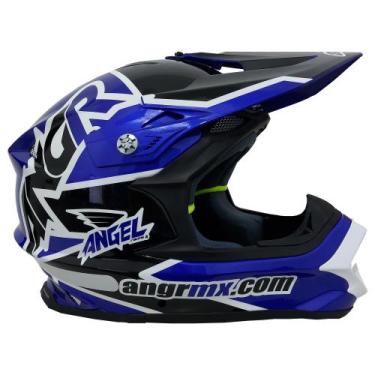Imagem de Capacete de moto angr wind flow 2022 blue - angrmx, 2XL(63)