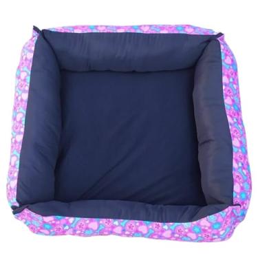 Imagem de Cama Pet Para Cachorro Ou Gato Pequeno E Médio Porte Ipermeavel e Lavável (ROSA E AZUL)